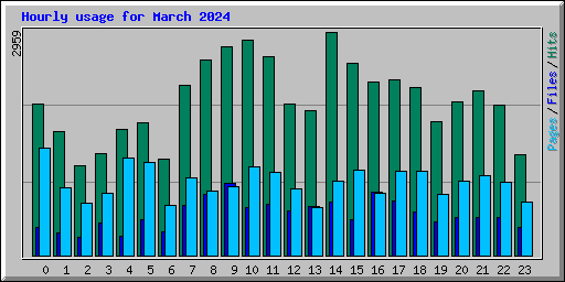 Hourly usage for March 2024