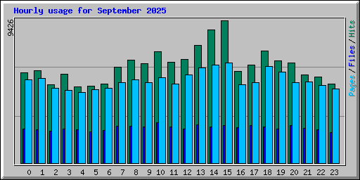 Hourly usage for September 2025