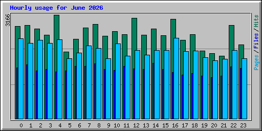 Hourly usage for June 2026
